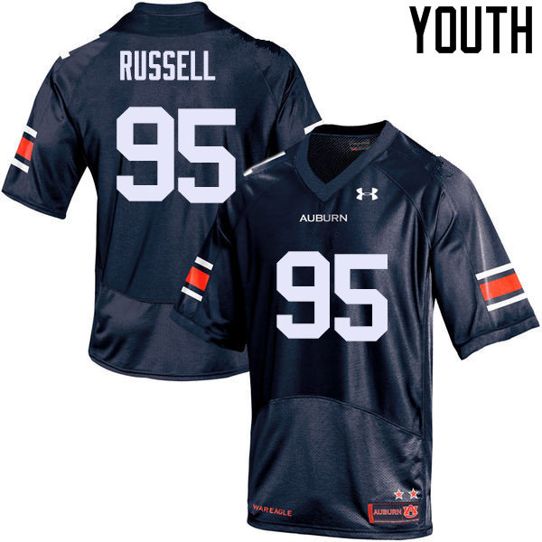 Youth Auburn Tigers #95 Dontavius Russell College Football Jerseys Sale-Navy - Click Image to Close